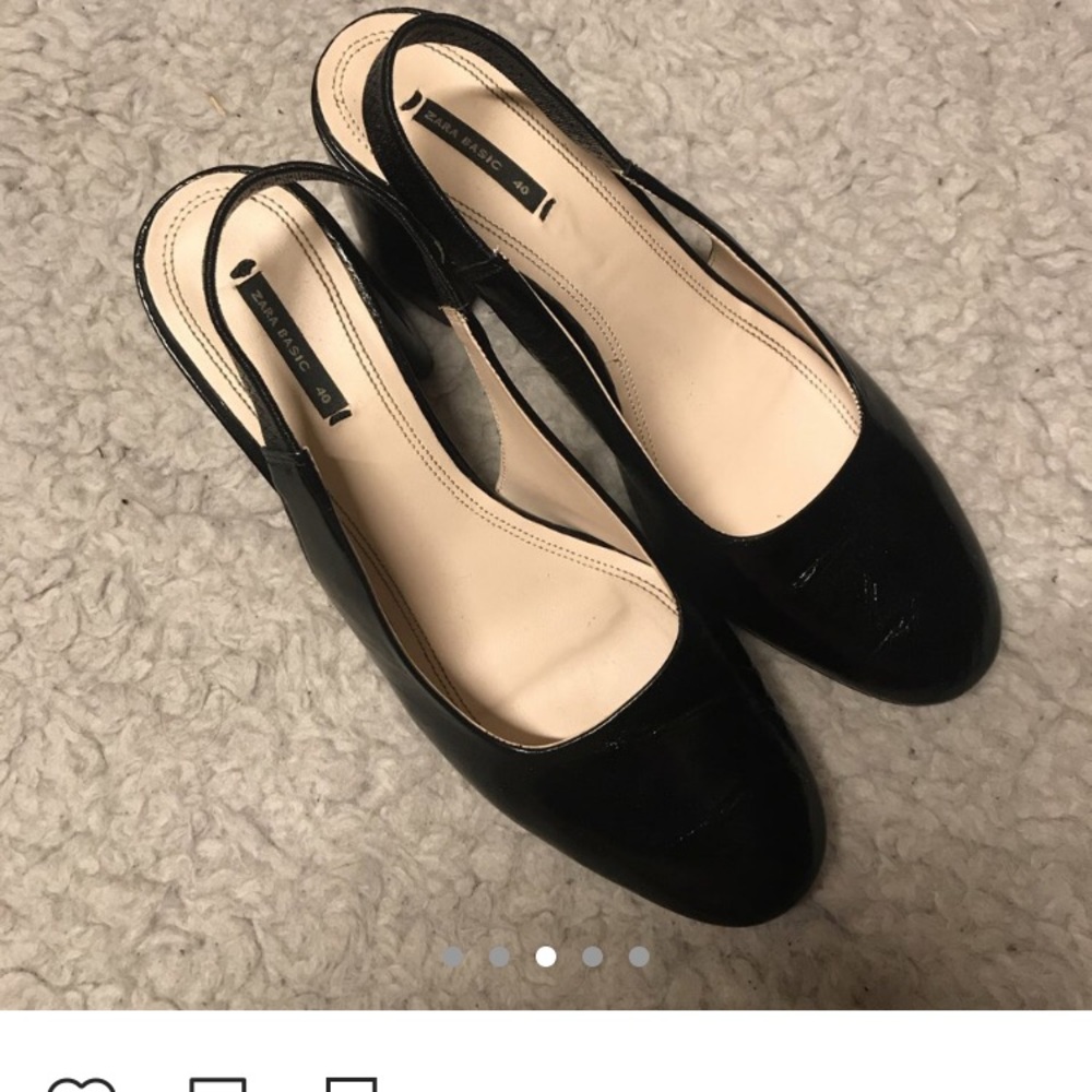 ZARA LEATHER SLINGBACKS